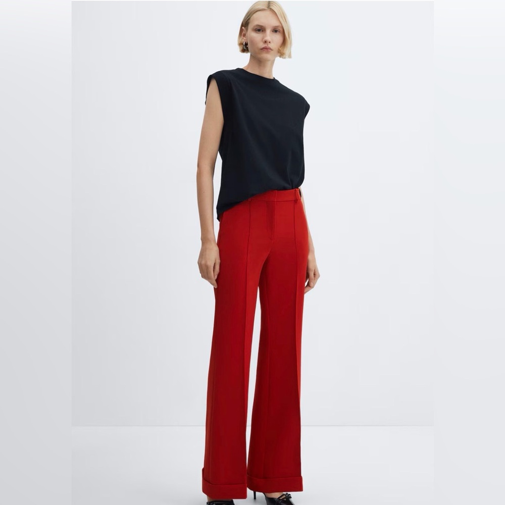 Mango MID-RISE FLARE PANTS